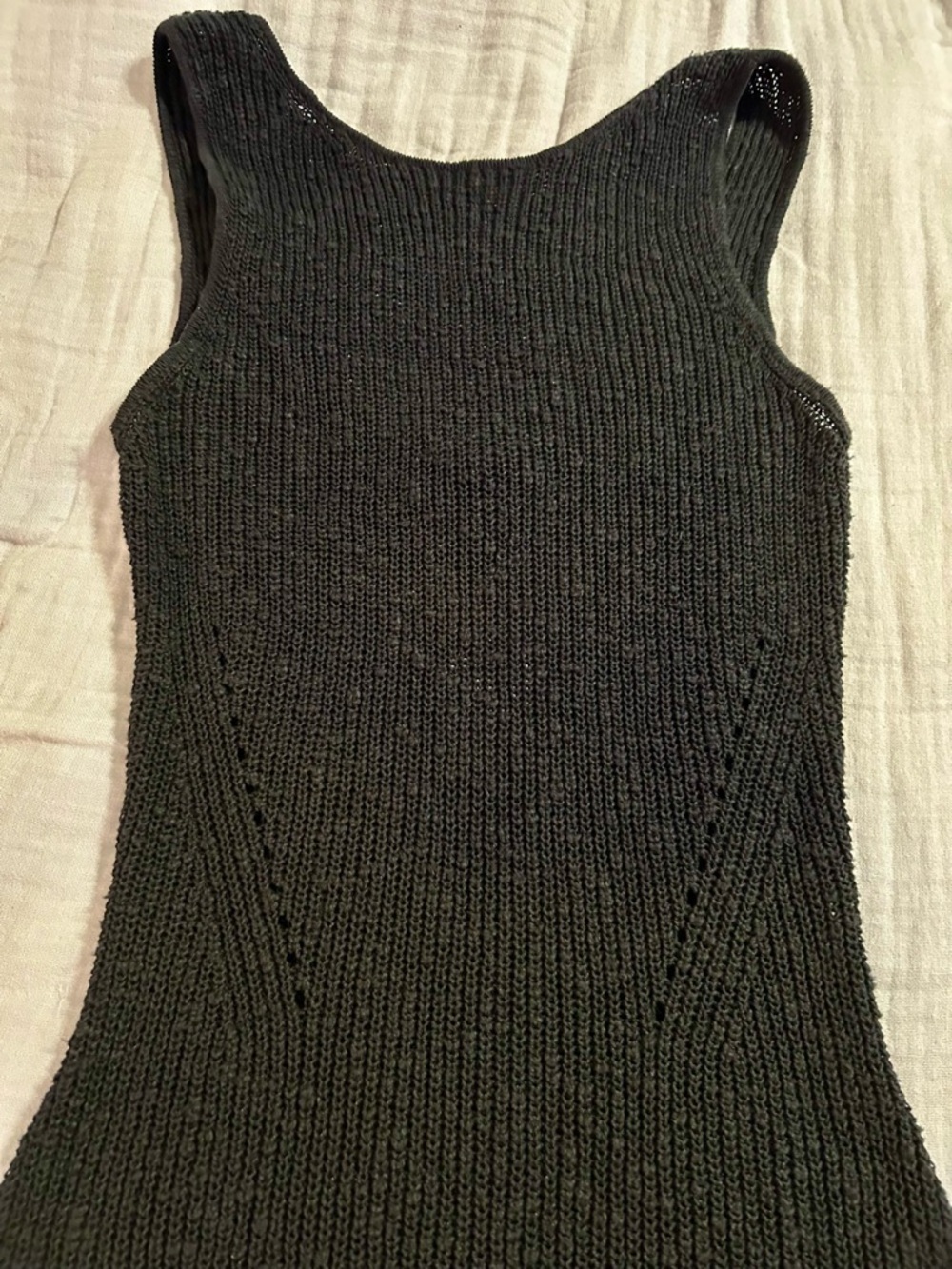 Rails Women’s Cotton Black Rylee Dress Sleeveless Fringe Asymmetrical Sz M NEW - Picture 6 of 11